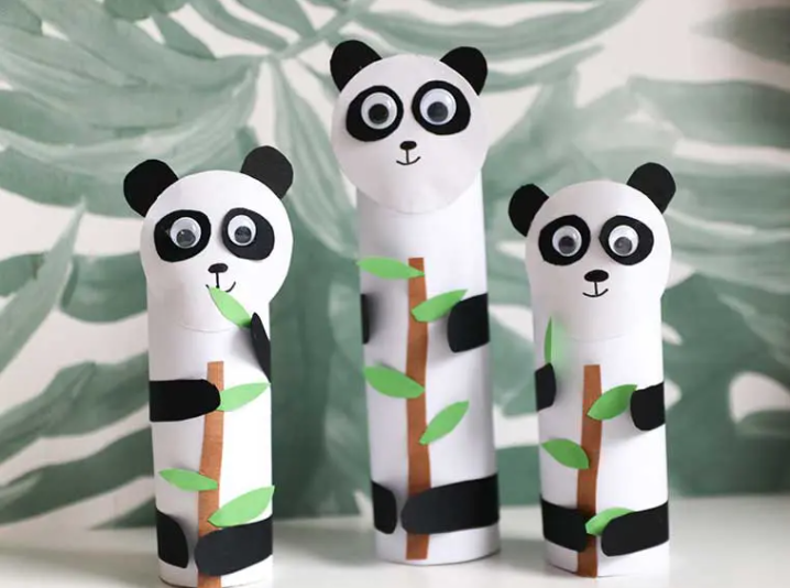 Panda van wcrolletjes