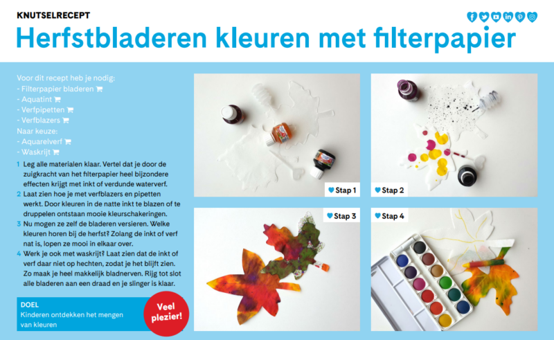 Herfstbladeren filterpapier