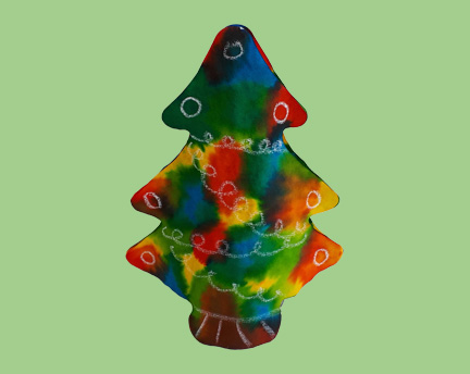 Kerstboom van filterpapier