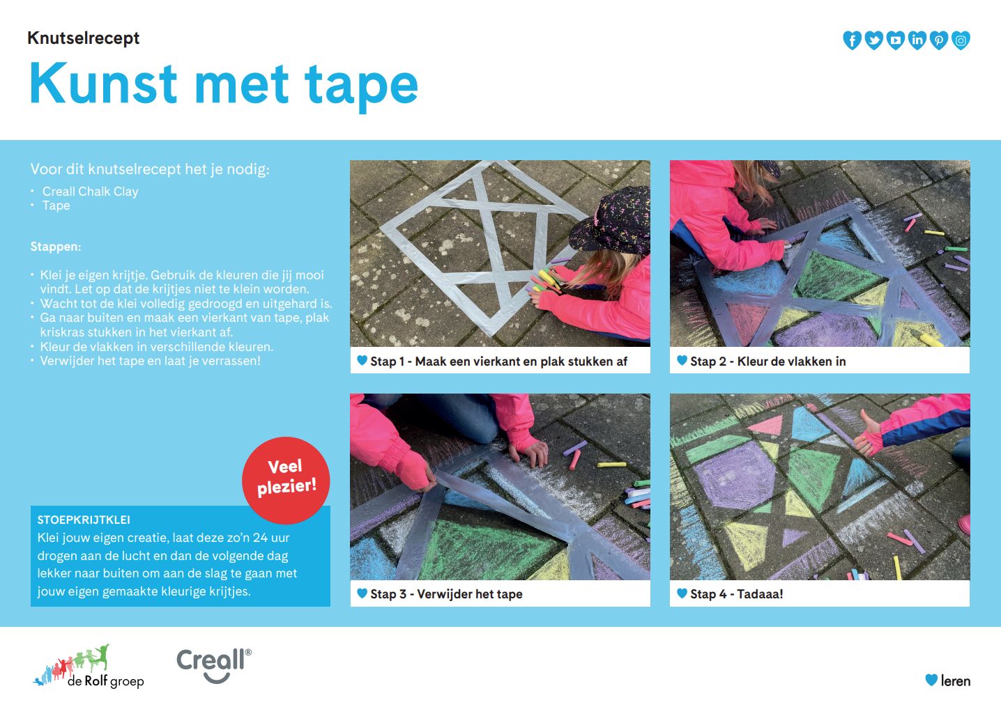 Knutselrecept kunst met tape