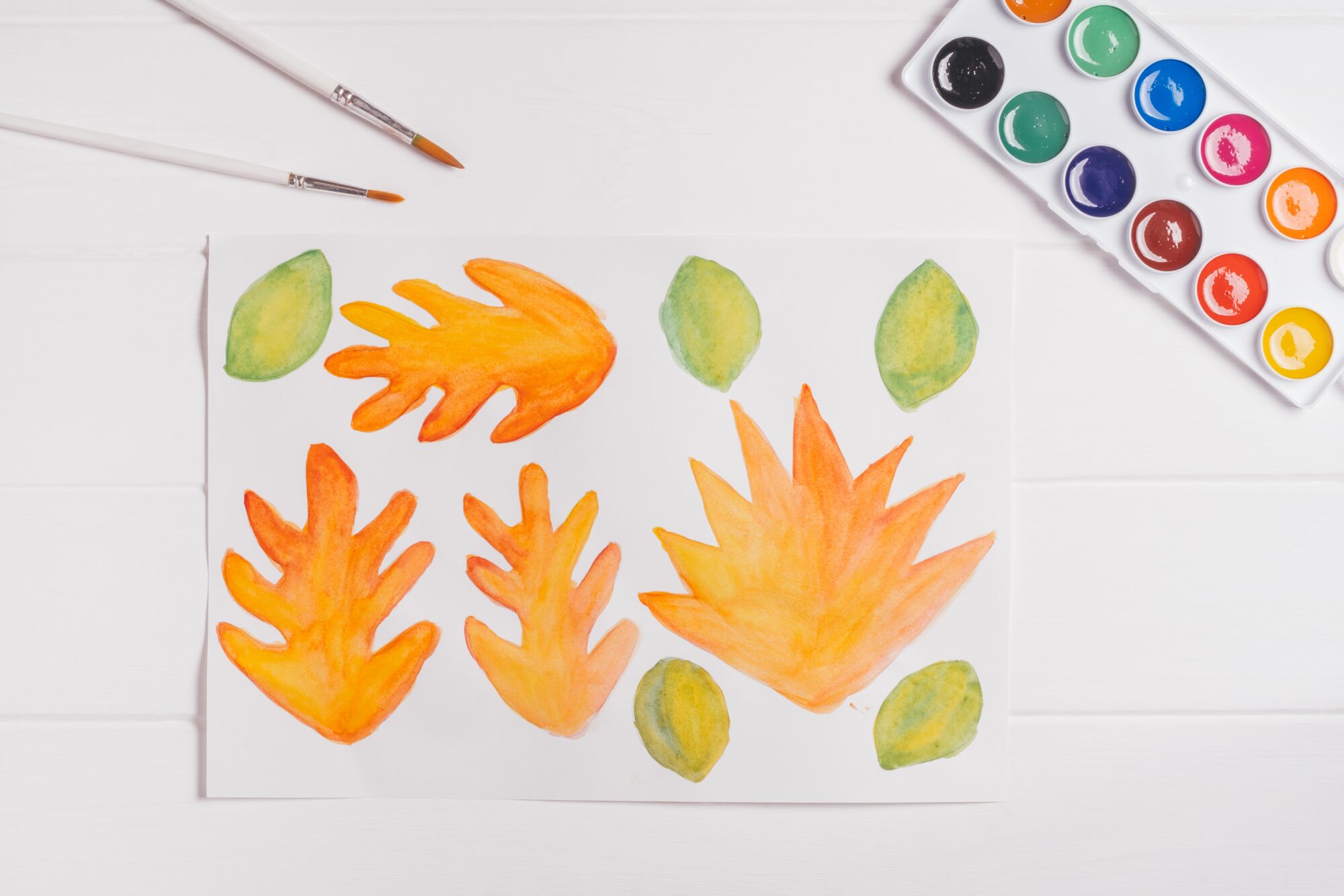 Knutselrecept - Herfstbladeren kleuren met filterpapier
