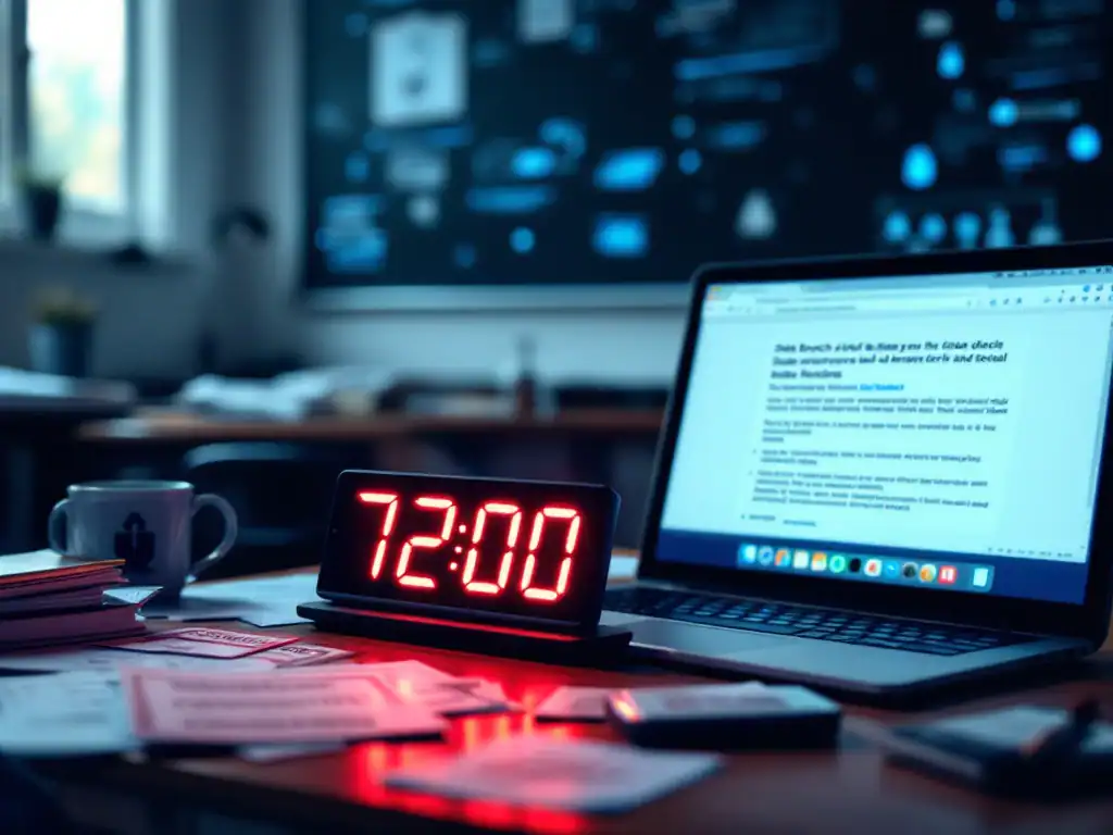 Digitale timer toont 