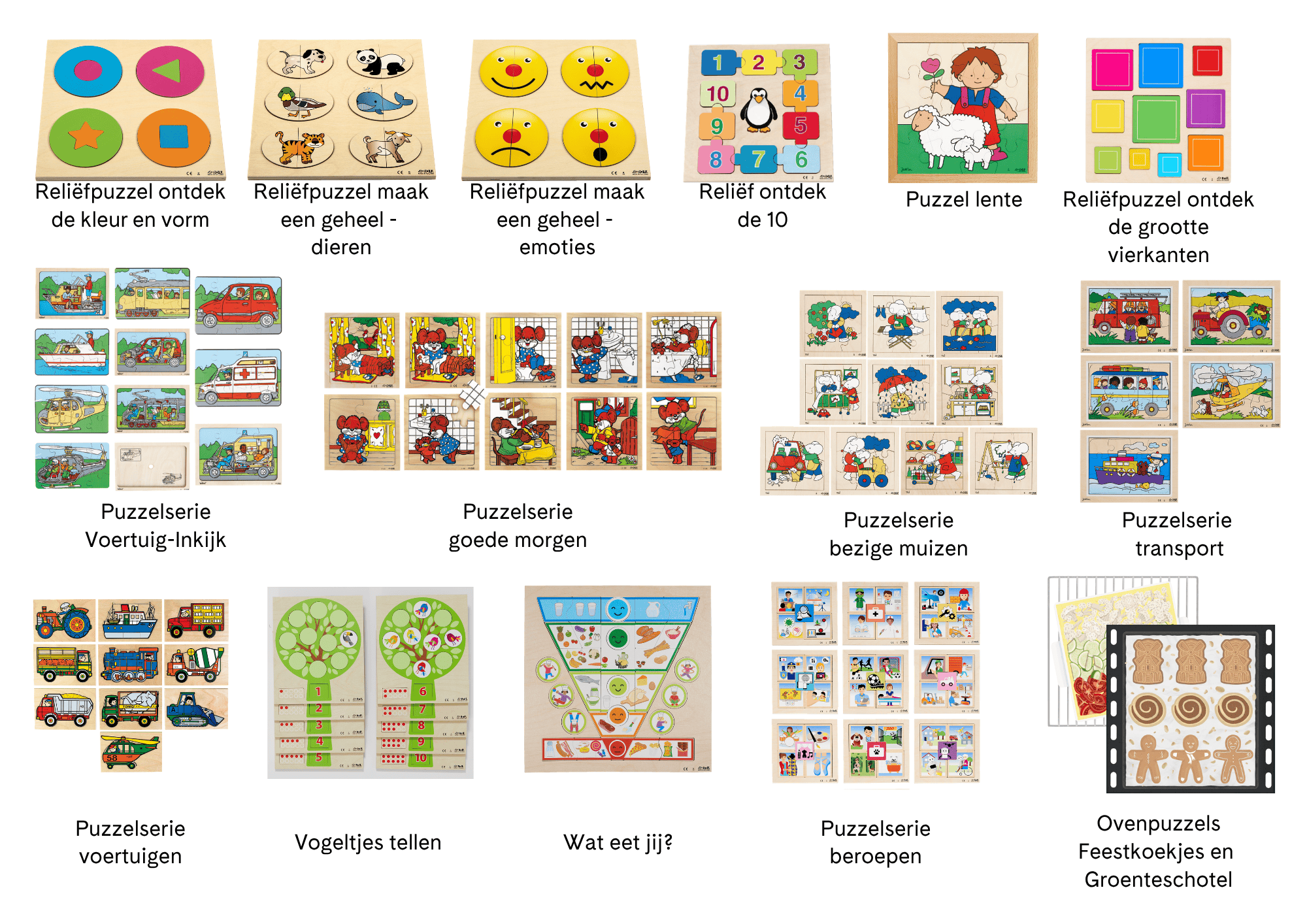 puzzels 1-12stukjes